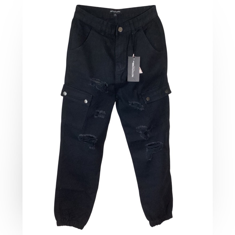 PrettyLittleThing Distressed Jogger Cargo Pants
